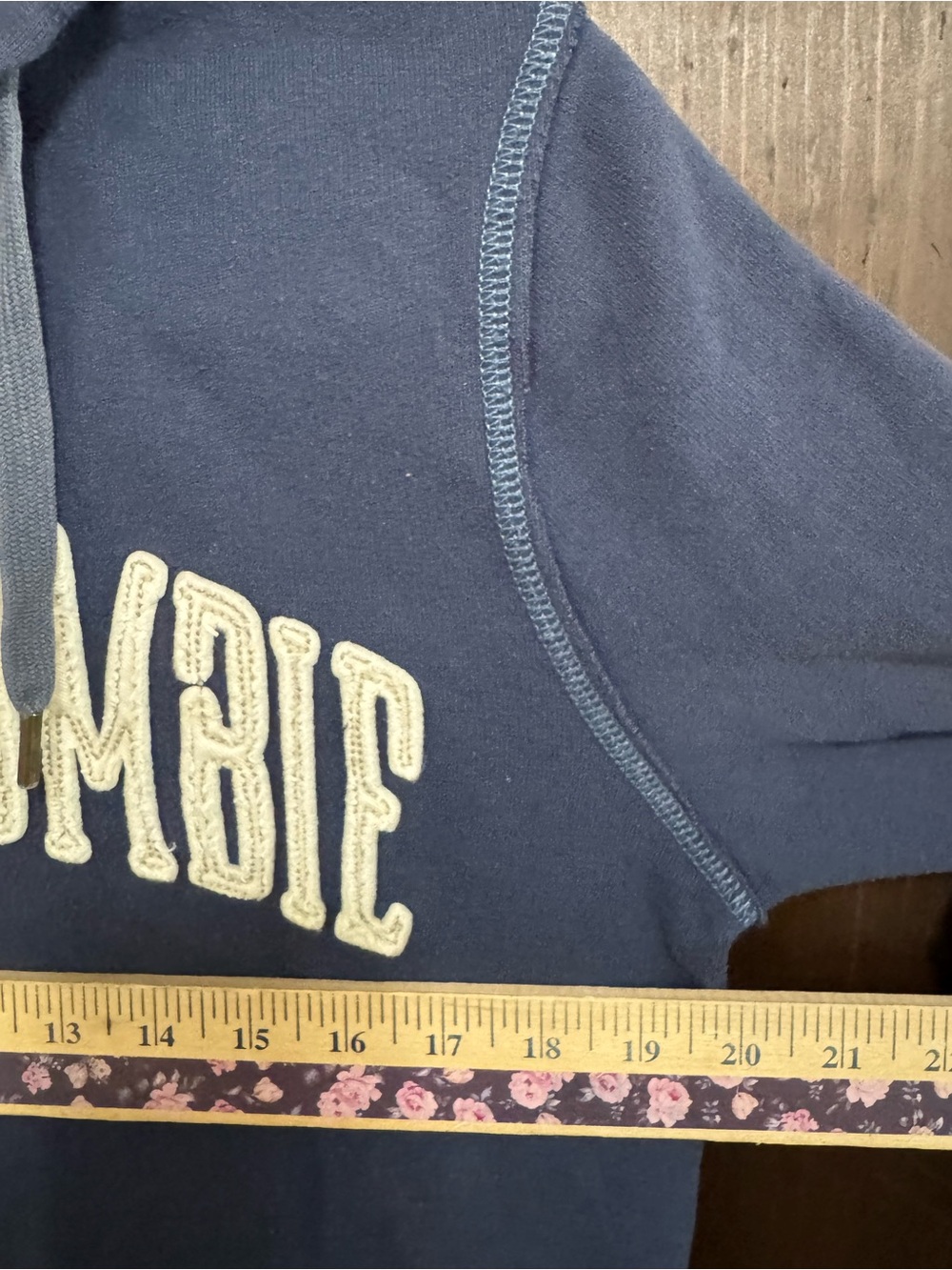 Y2K Abercrombie & Fitch Hoodie Navy Full Zip Sweatshirt size XL - Picture 7 of 8